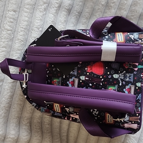 Loungefly Beetlejuice Mini Backpack - Black and Purple